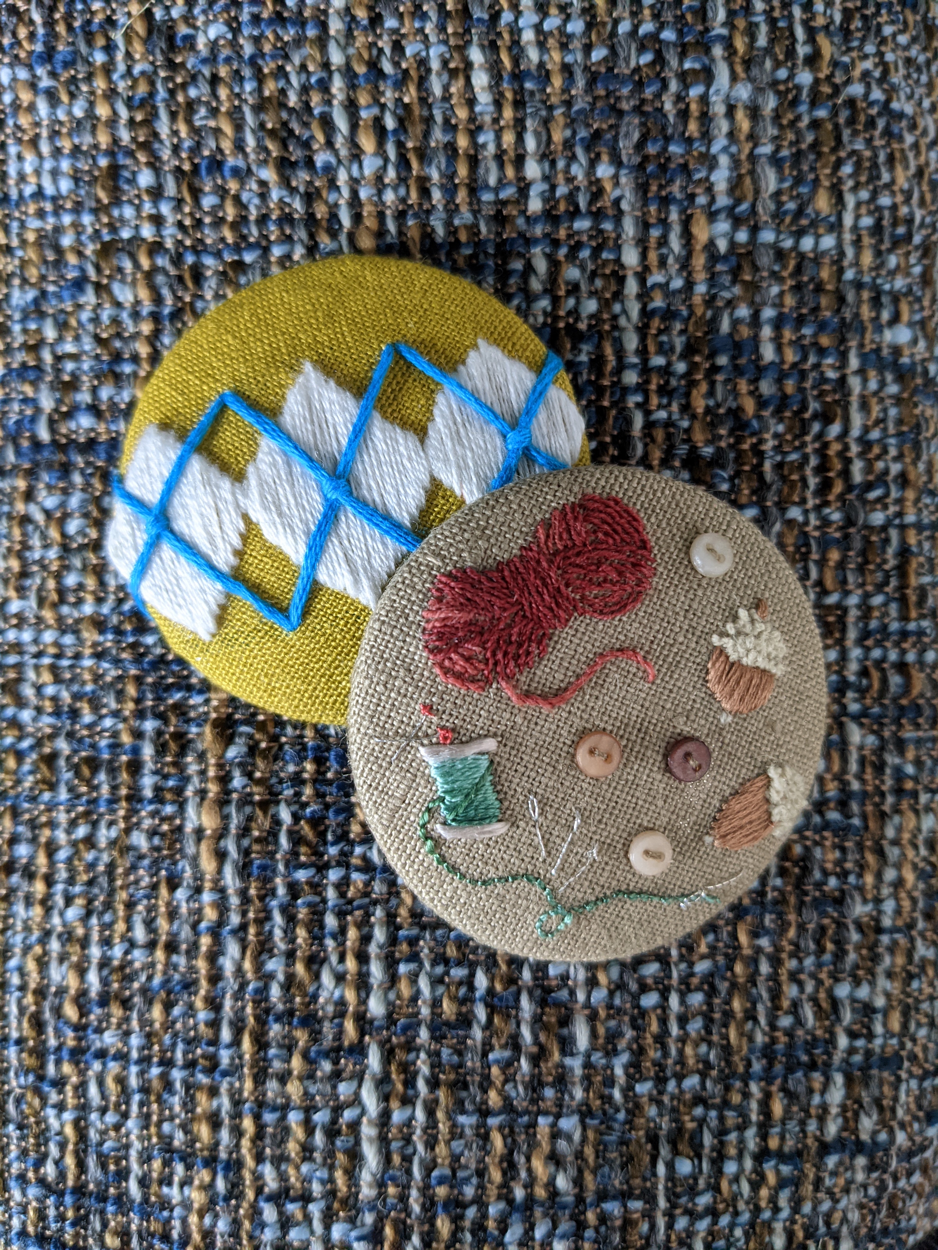 Embroidered Buttons